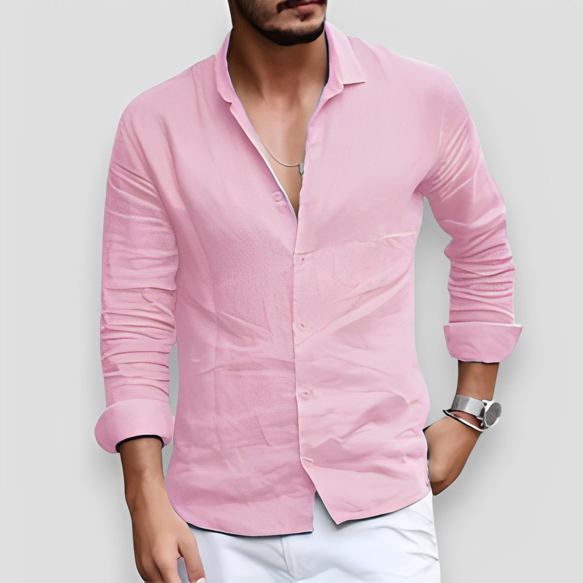 Félicien - Bequemes Poloshirt mit langen Ärmeln