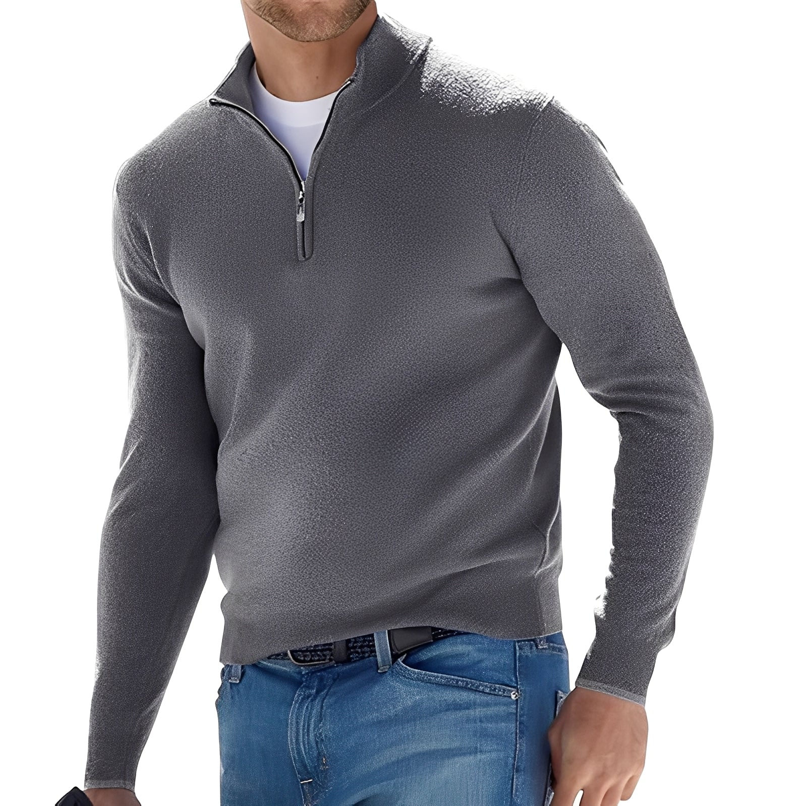 Ralph - Komfortabler Herrenpullover mit Reißverschluss