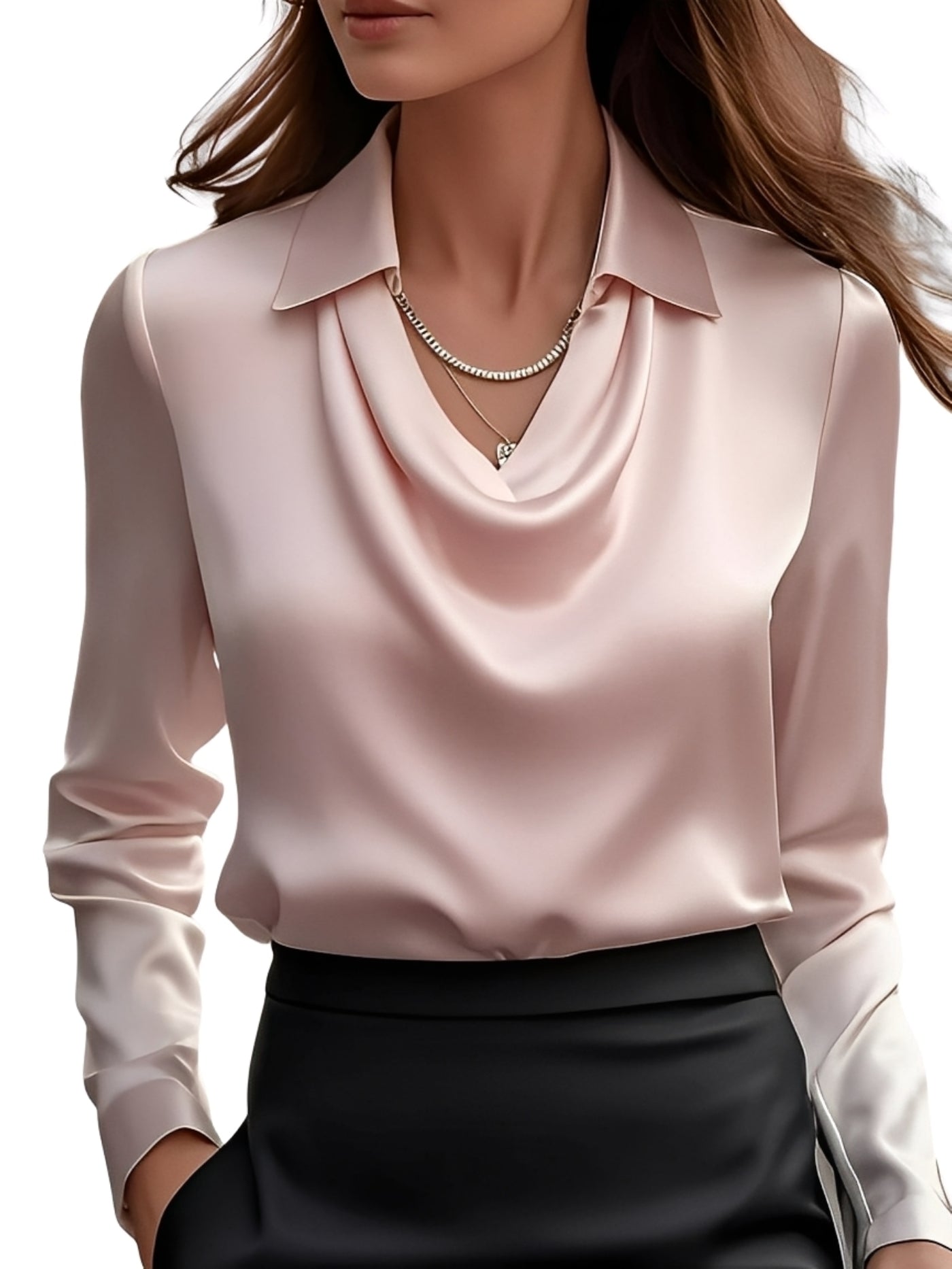 Dionne - Elegante Damenbluse mit langen Ärmeln