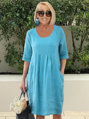 Bridget - Leinenkleid mit Taschen