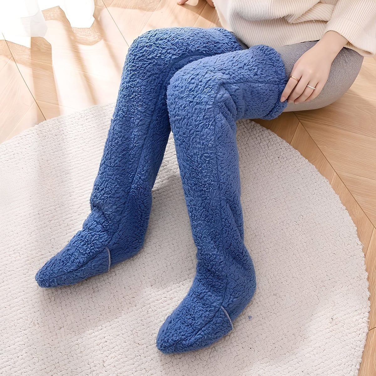 Camellia - Warme Damensocken für den Winter über das Knie