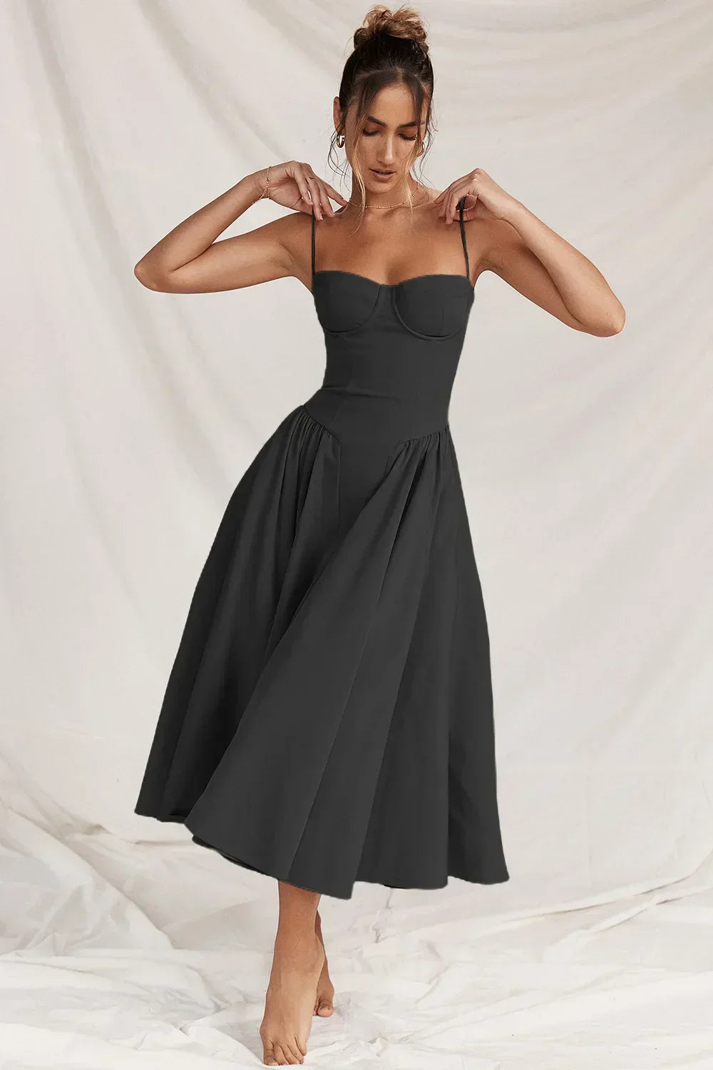 Jutte- Elegantes Damen Midikleid