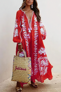 Nelia- Elegantes Damen Boho-Maxikleid