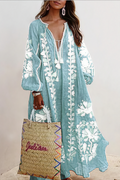 Nelia - Boho Damen Maxikleid