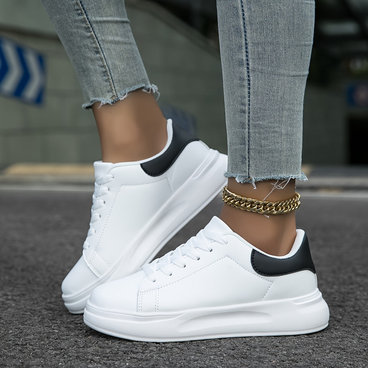 Layla - Weiße Freizeitschuhe für Damen