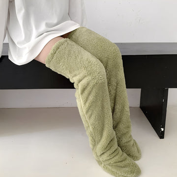Camellia - Warme Damensocken für den Winter über das Knie