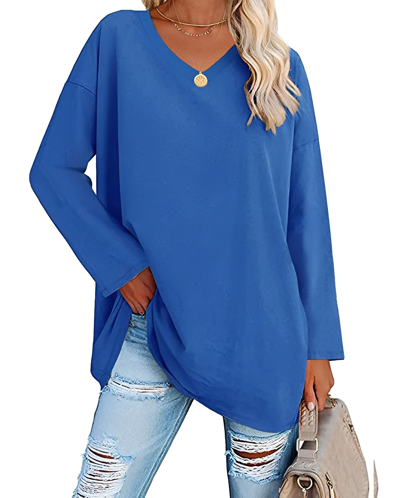 Kendra - Schickes V-Neck-Shirt mit lockerer Passform