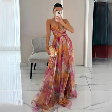 Darrisha - Stilvolles Maxikleid mit Kreuzbund