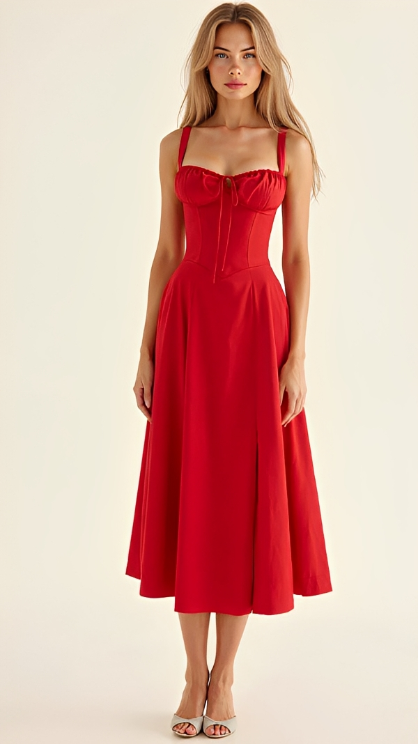 Kiana - Elegantes und Schickes Schlitz-Midikleid