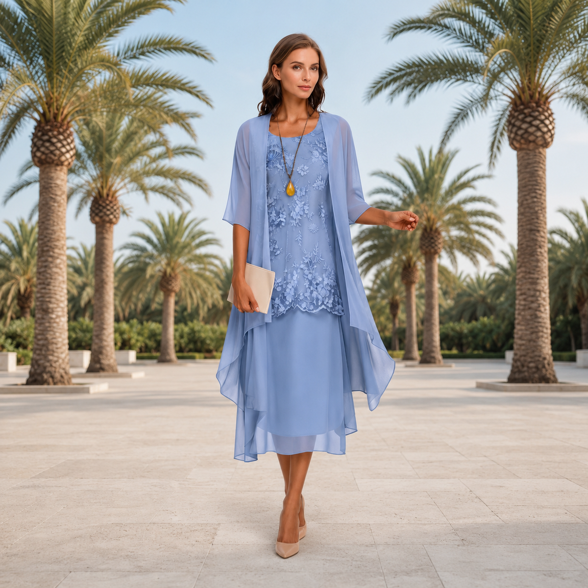 Krystal - Elegantes Zweiteiler-Midikleid