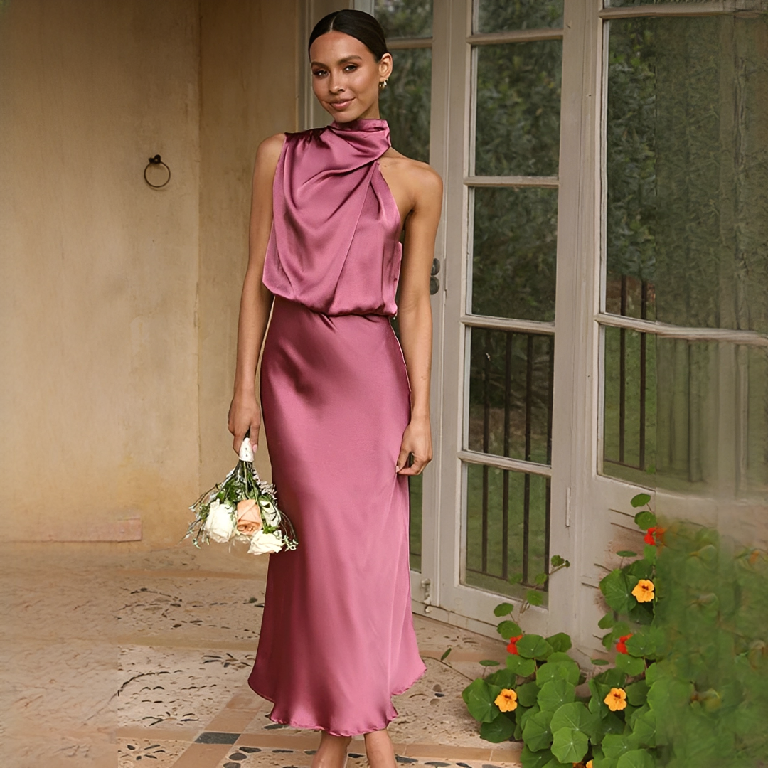 Juliana - Elegantes ärmelloses Neckholder-Kleid