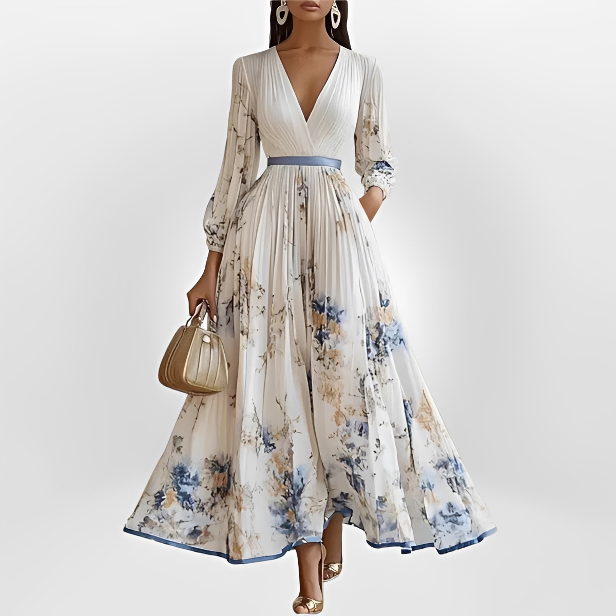 Klarise - Elegantes Kleid mit überkreuztem V-Ausschnitt