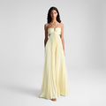 Sienna - Stilvolles langes plissiertes Kleid