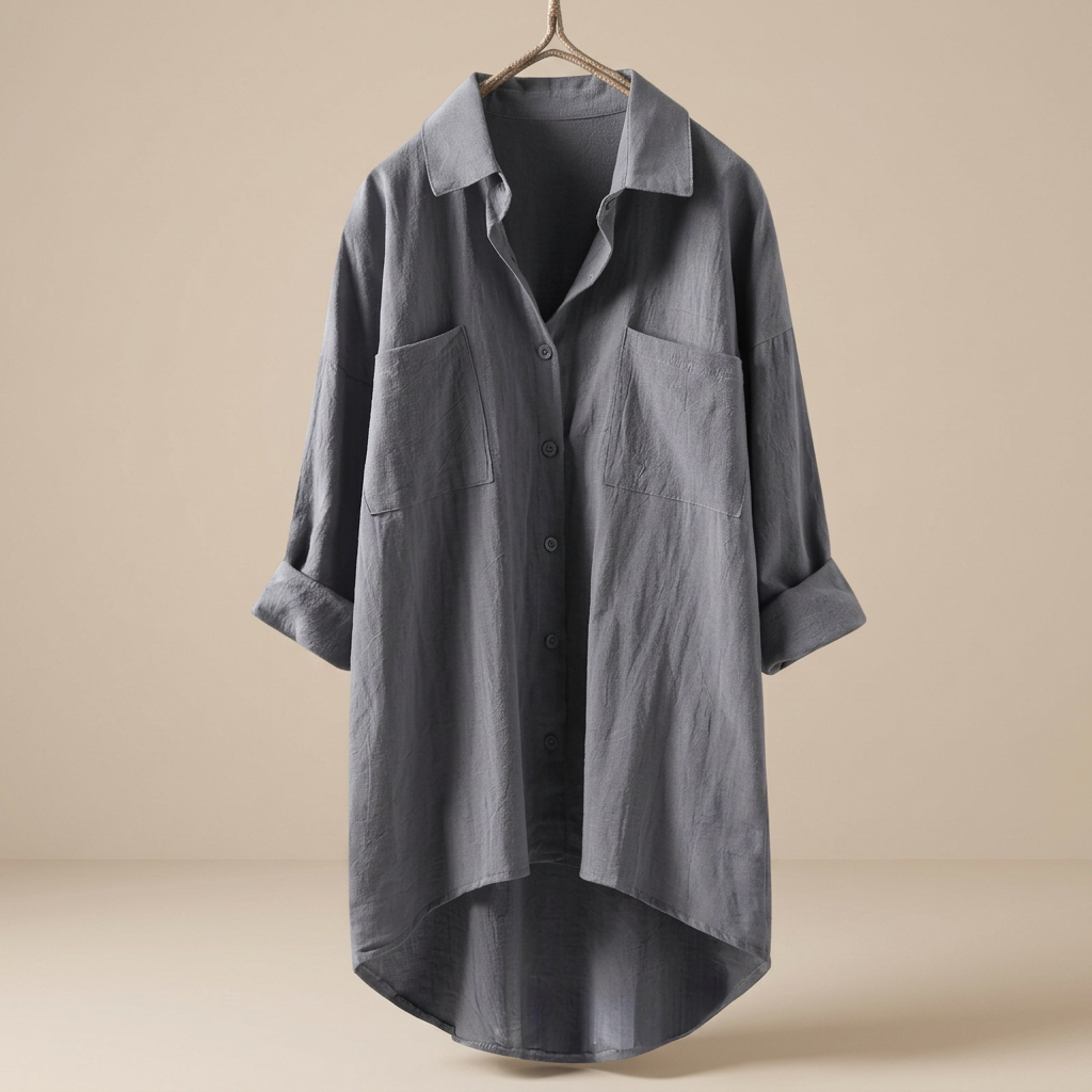 Jacient - Weit geschnittenes Button-Down-Hemd