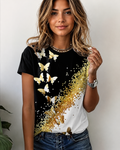 Rajanece - Stilvolles Rundhals-T-Shirt