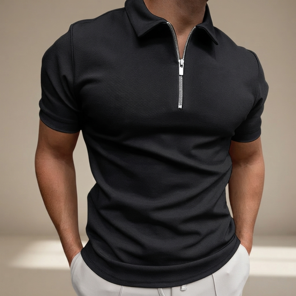 Kesean - Freizeit-Poloshirt mit halbem Reißverschluss