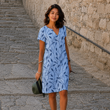 Josette - Freizeit-Midikleid mit V-Ausschnitt