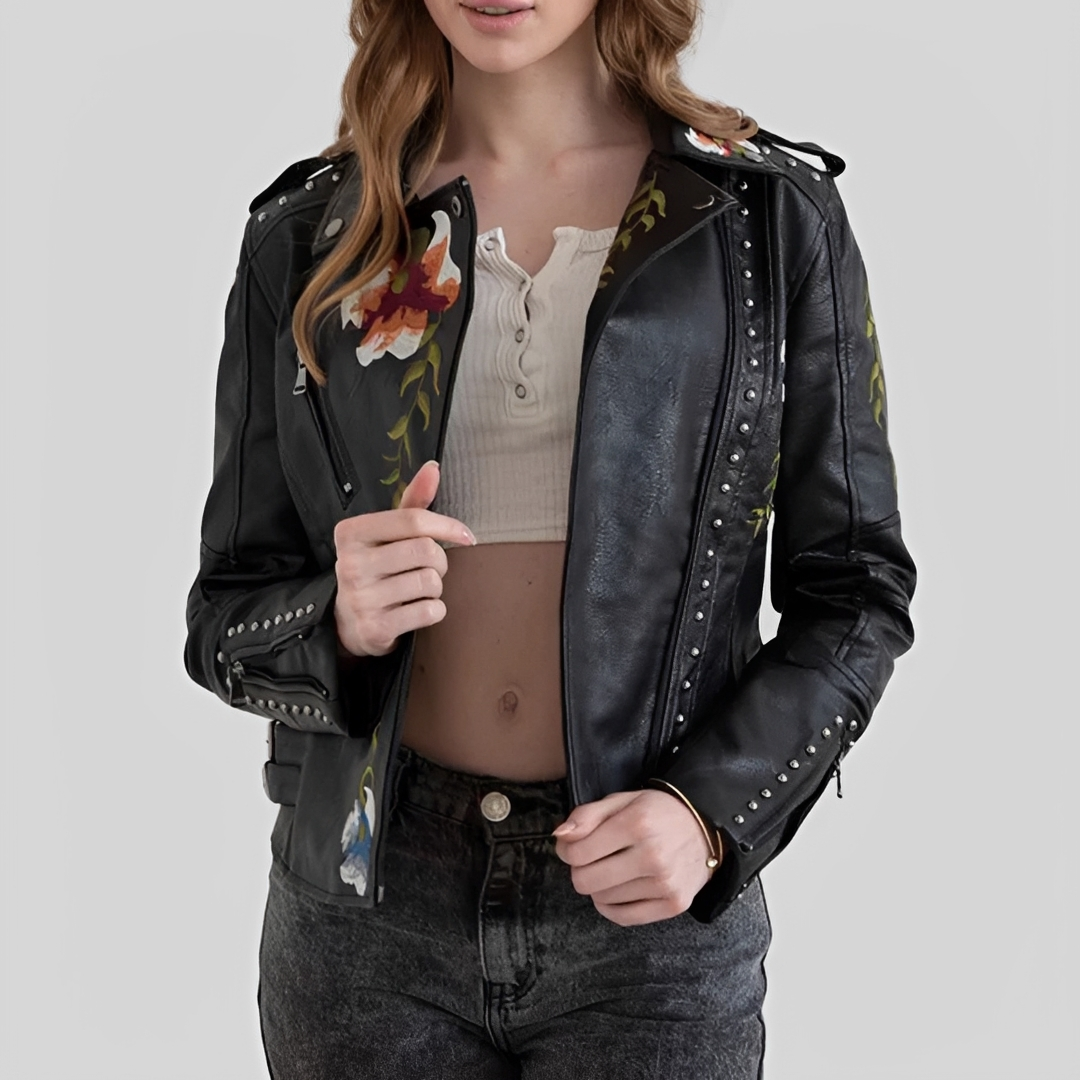 Zoey - Retro-Jacke mit Stickereien
