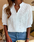 Morwenna - Stilvolle V-Ausschnitt Bluse