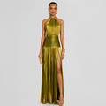 Naira - Schickes Kleid mit Falten und Schlitz