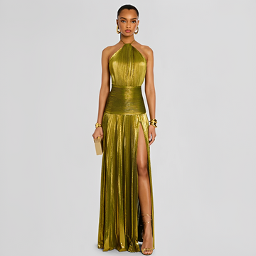 Naira - Schickes Kleid mit Falten und Schlitz