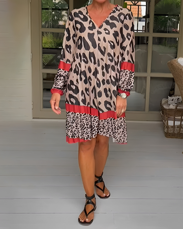 Marfie - Elegantes V-Ausschnitt Mini Kleid