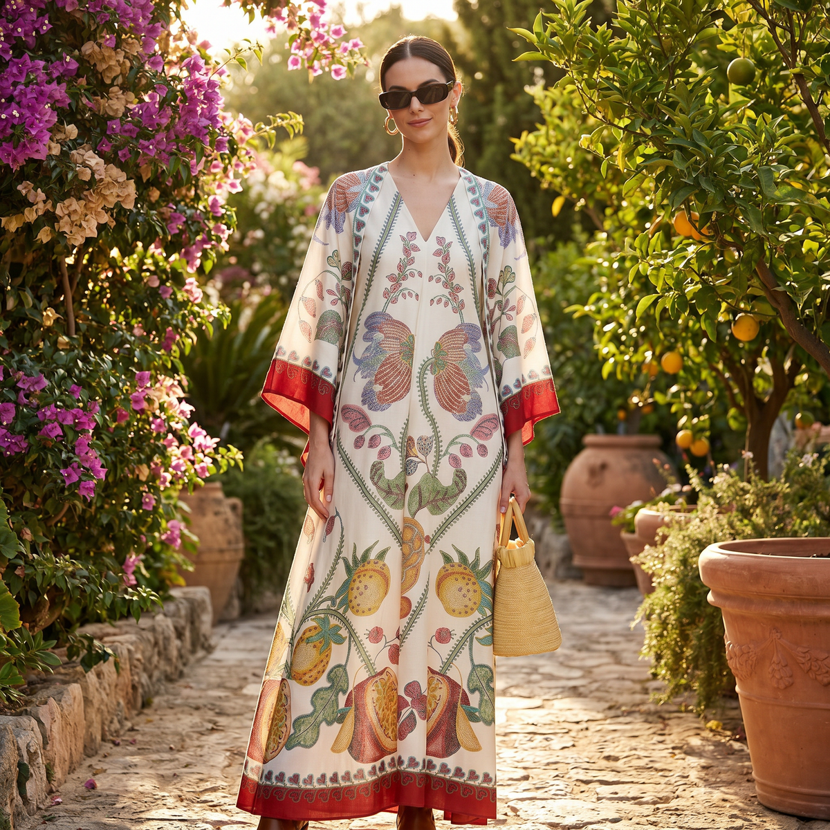 Kymbrea - Elegantes weit geschnittenes Maxi-Kleid