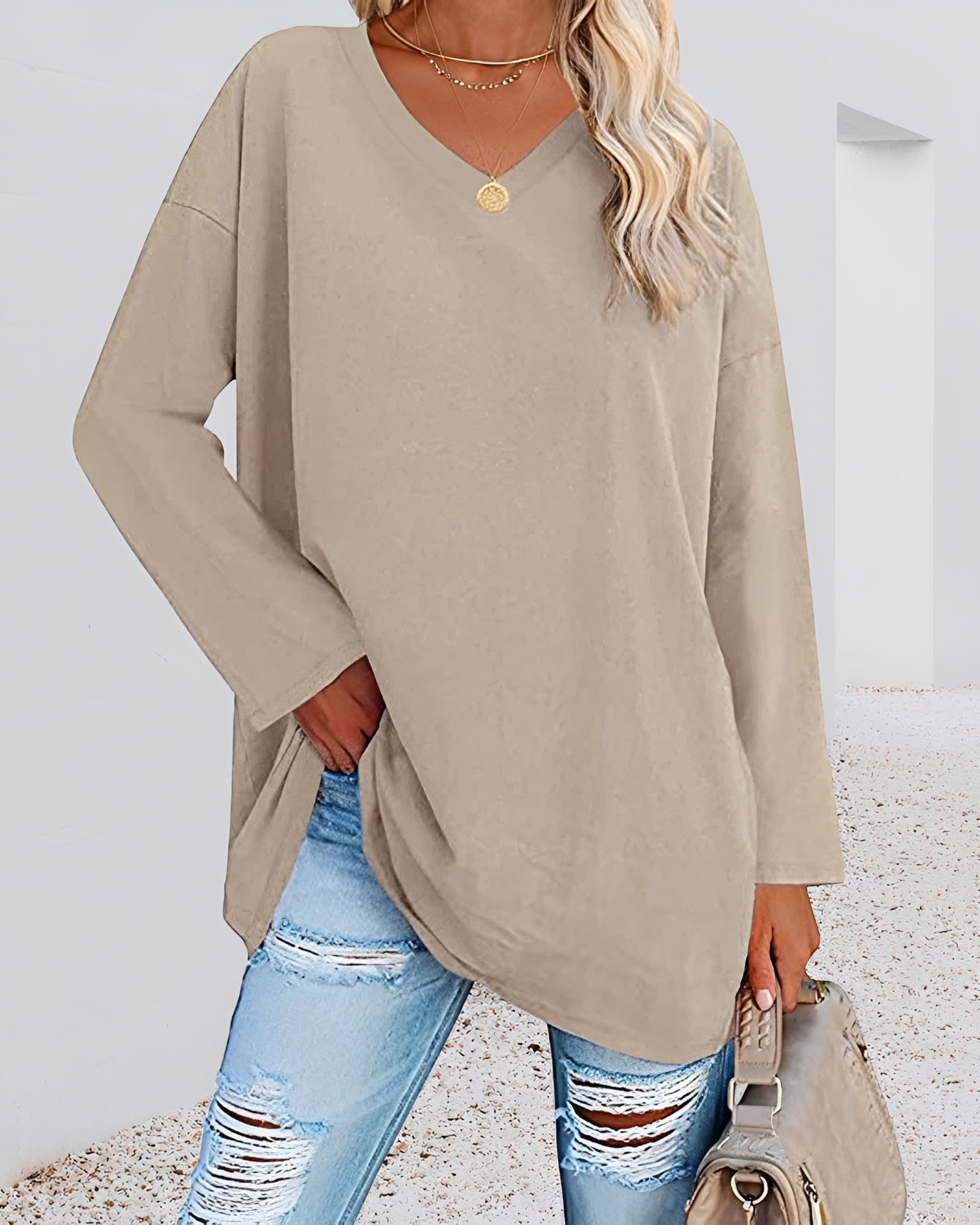 Kendra - Schickes V-Neck-Shirt mit lockerer Passform