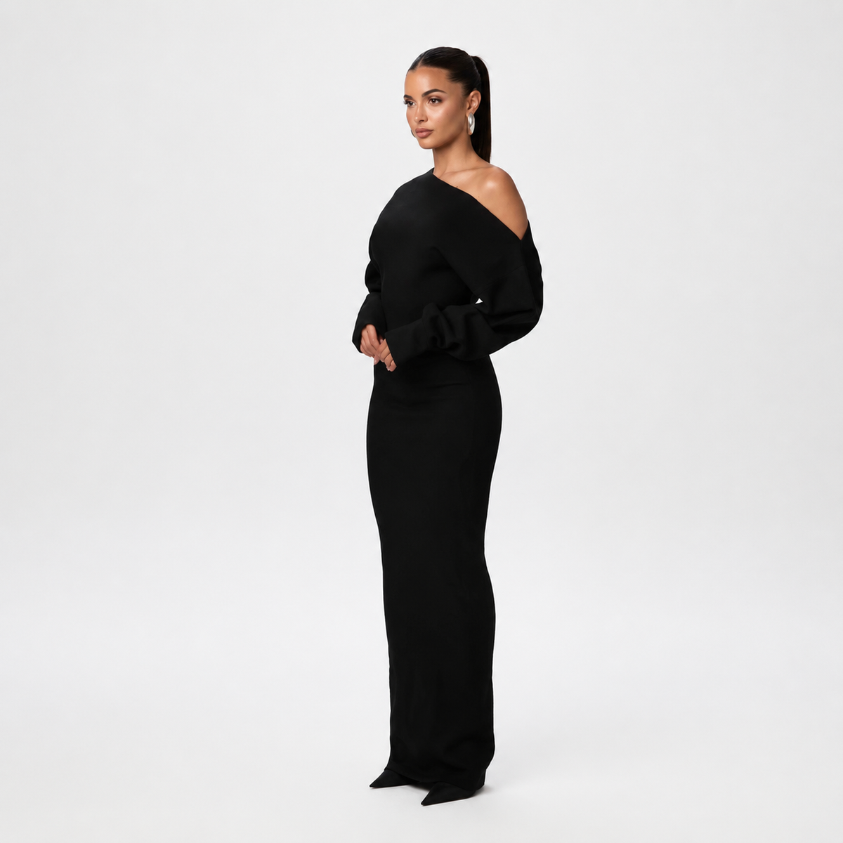 Tahlia - Elegantes Maxikleid mit asymmetrischem Träger