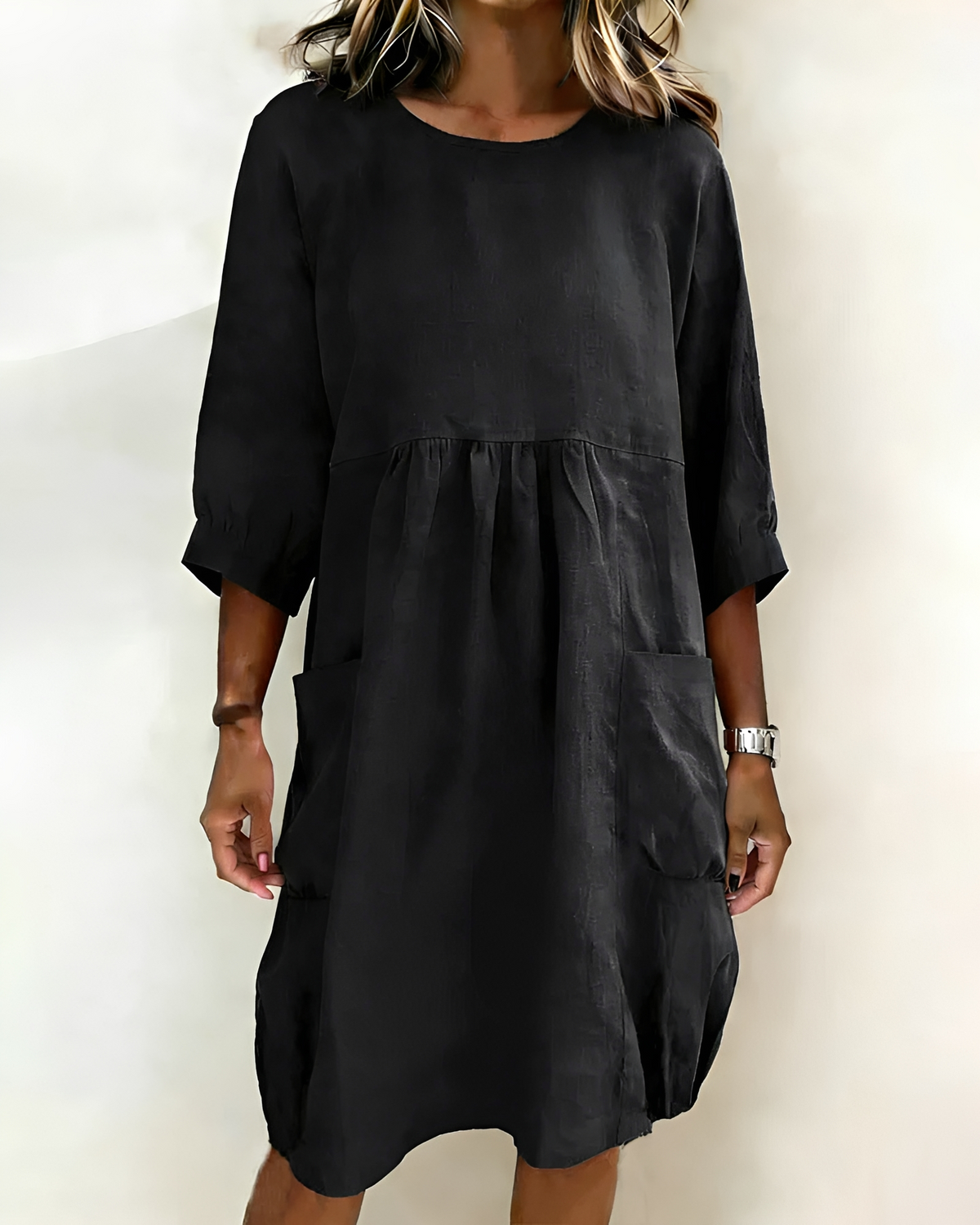 Shadia - Lässiges Lockeres Midikleid