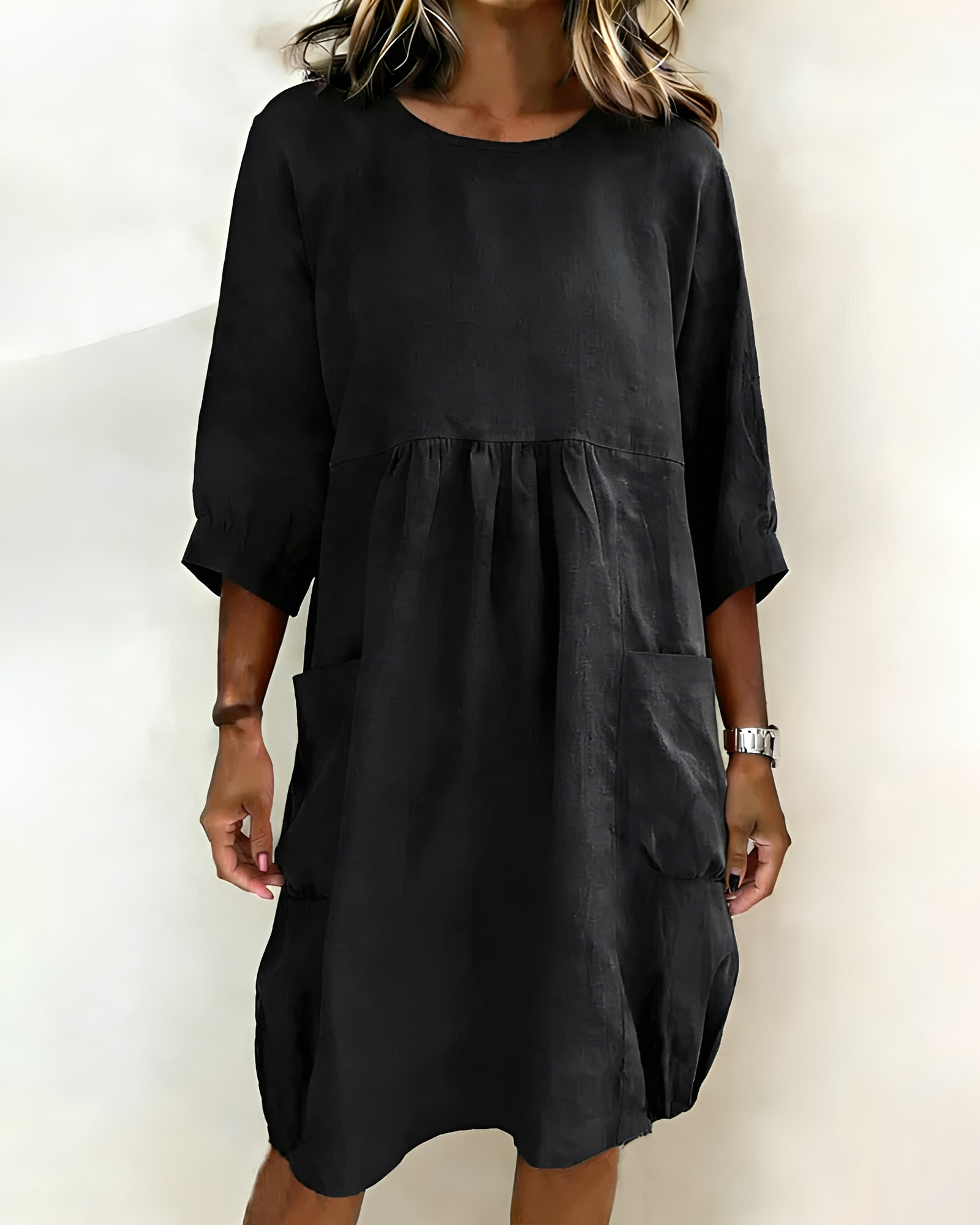 Shadia - Lässiges Lockeres Midikleid