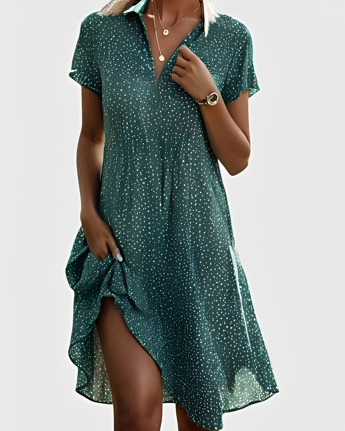 Vivella - Elegantes V-Ausschnitt-Midikleid