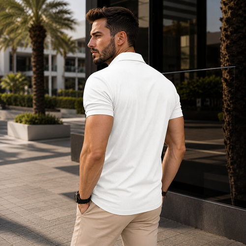 Barri - Zeitloses Waffel-Poloshirt