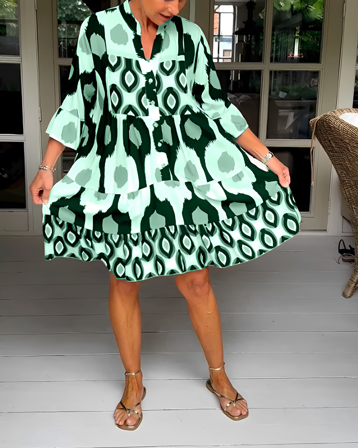 Faiza - Stilvolles Lockere Minikleid