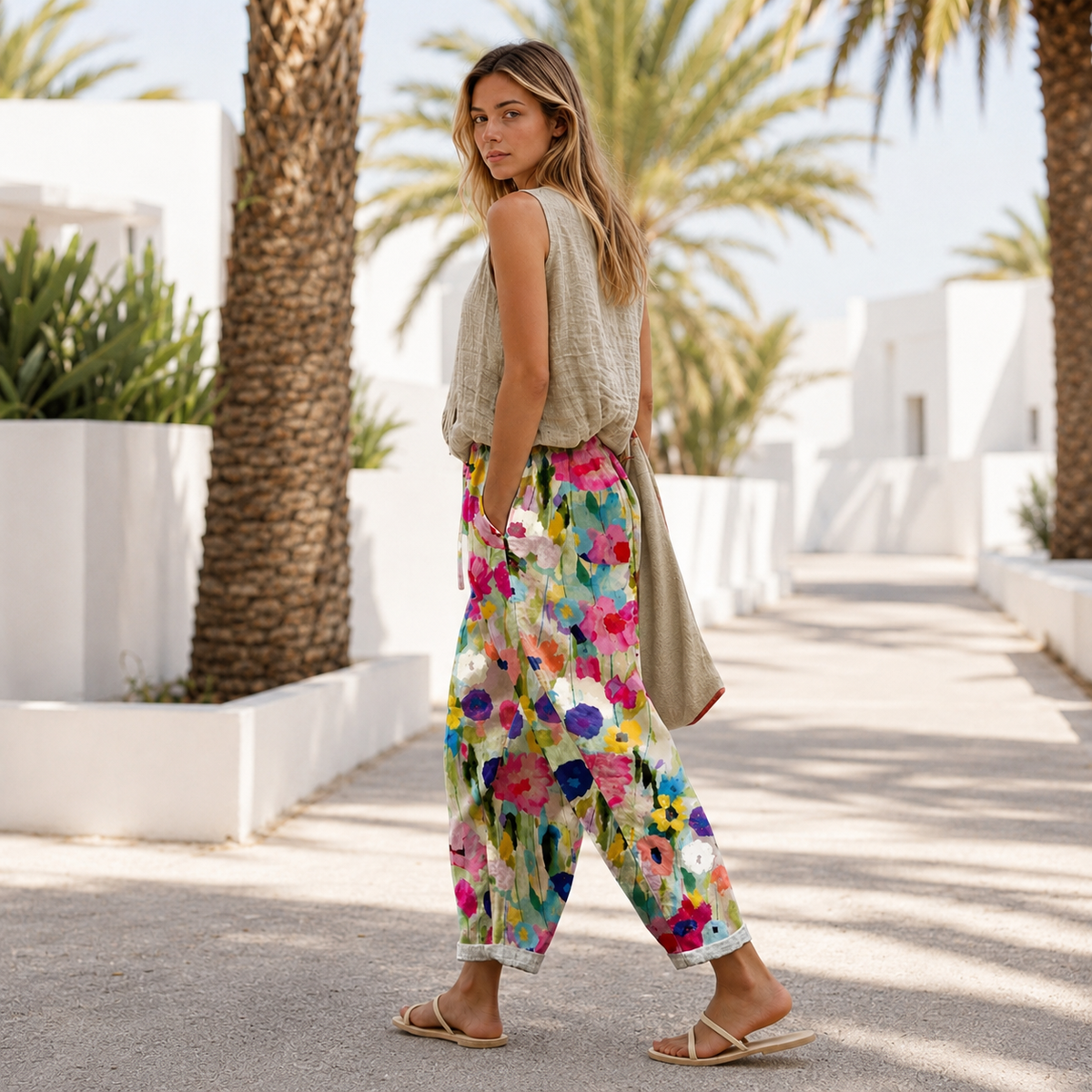 Kheyri - Leichte Hosen mit Blumenprint