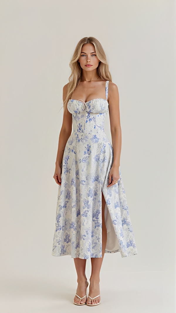 Kiana - Elegantes und Schickes Schlitz-Midikleid
