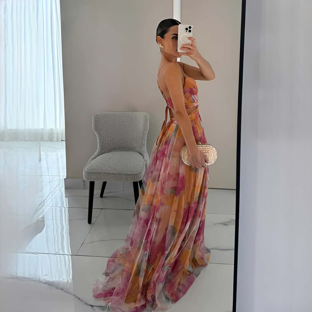 Darrisha - Stilvolles Maxikleid mit Kreuzbund
