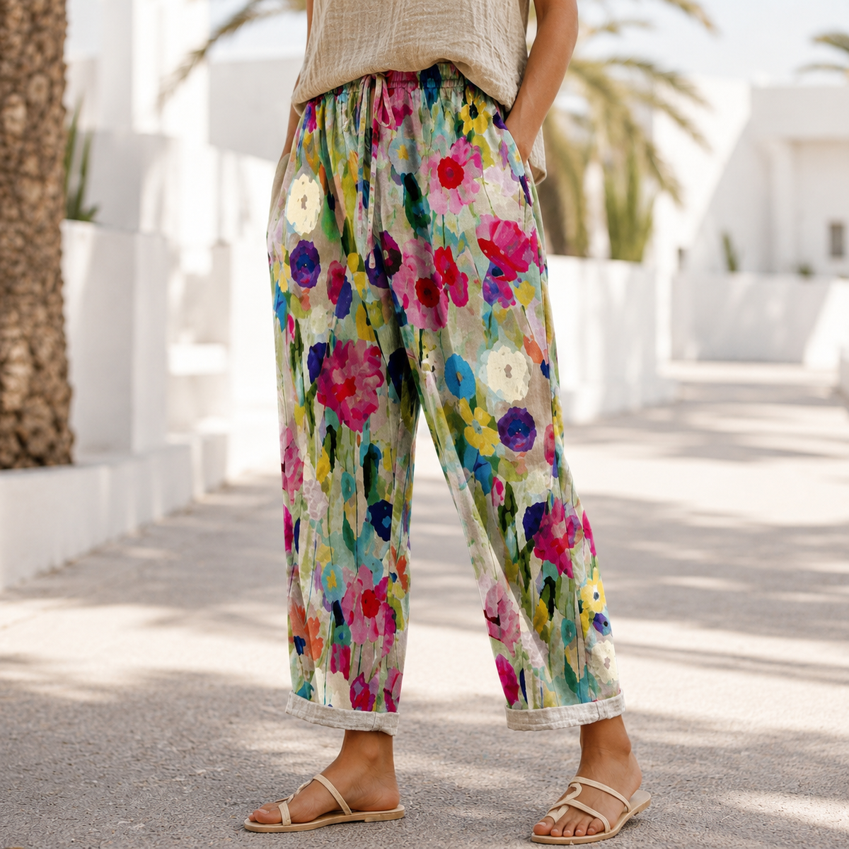 Kheyri - Leichte Hosen mit Blumenprint