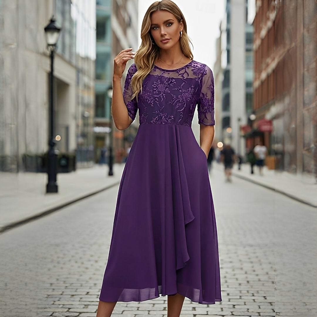 Victoria - Elegantes Sommerkleid mit Spitze