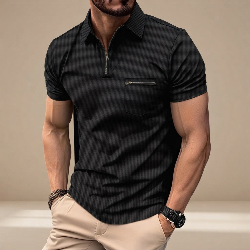 Barri - Zeitloses Waffel-Poloshirt
