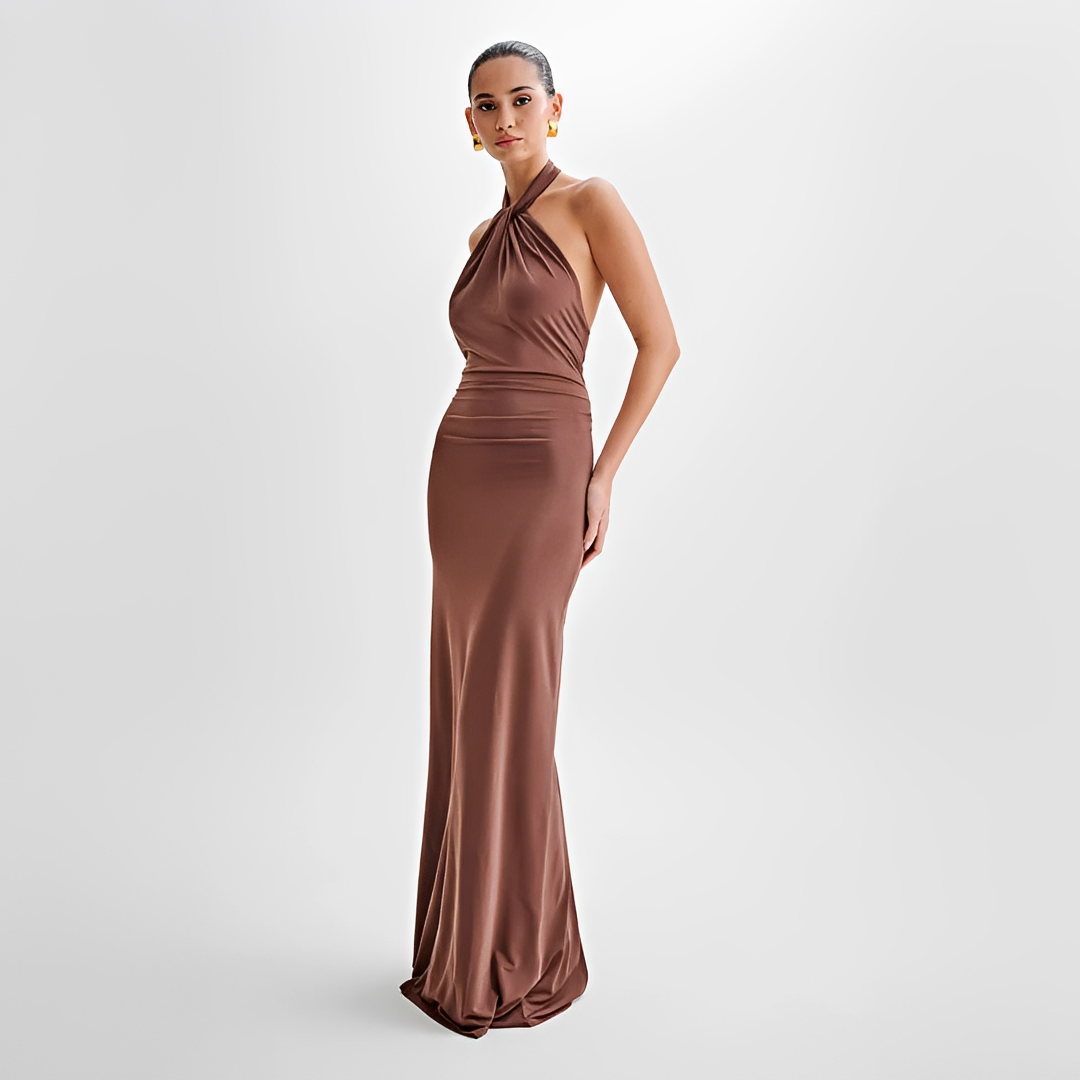 Jianna - Stilvolles Neckholder-Maxikleid