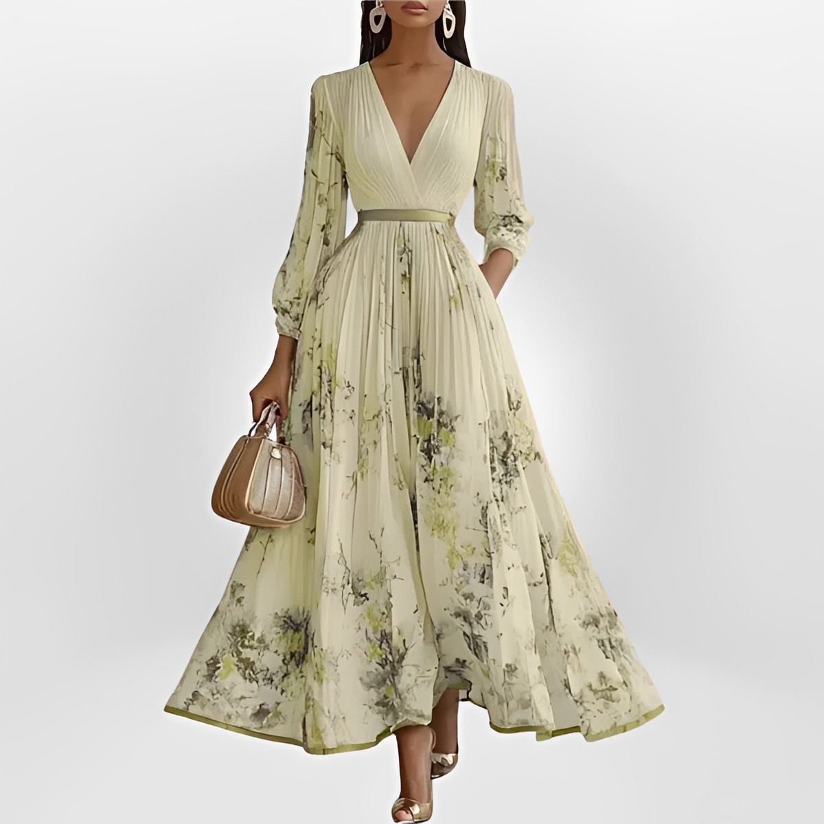 Klarise - Elegantes Kleid mit überkreuztem V-Ausschnitt