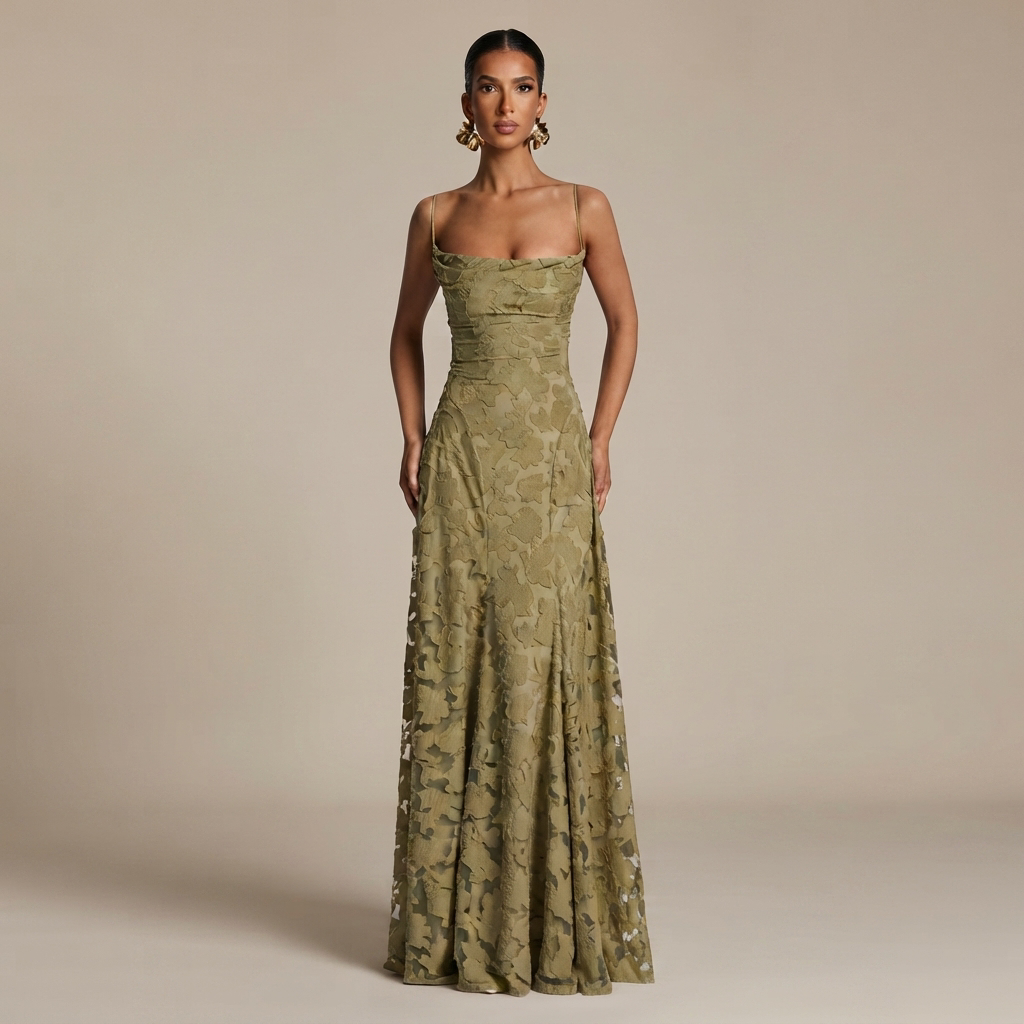 Helena - Elegantes Maxikleid mit freiem Rücken