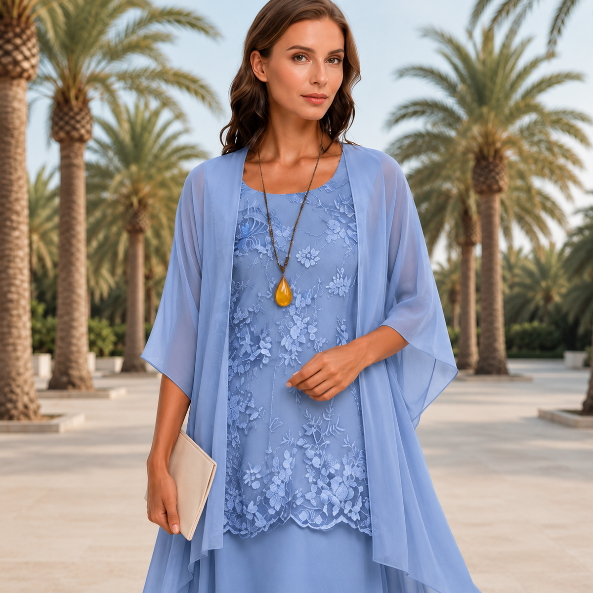 Krystal - Elegantes Zweiteiler-Midikleid
