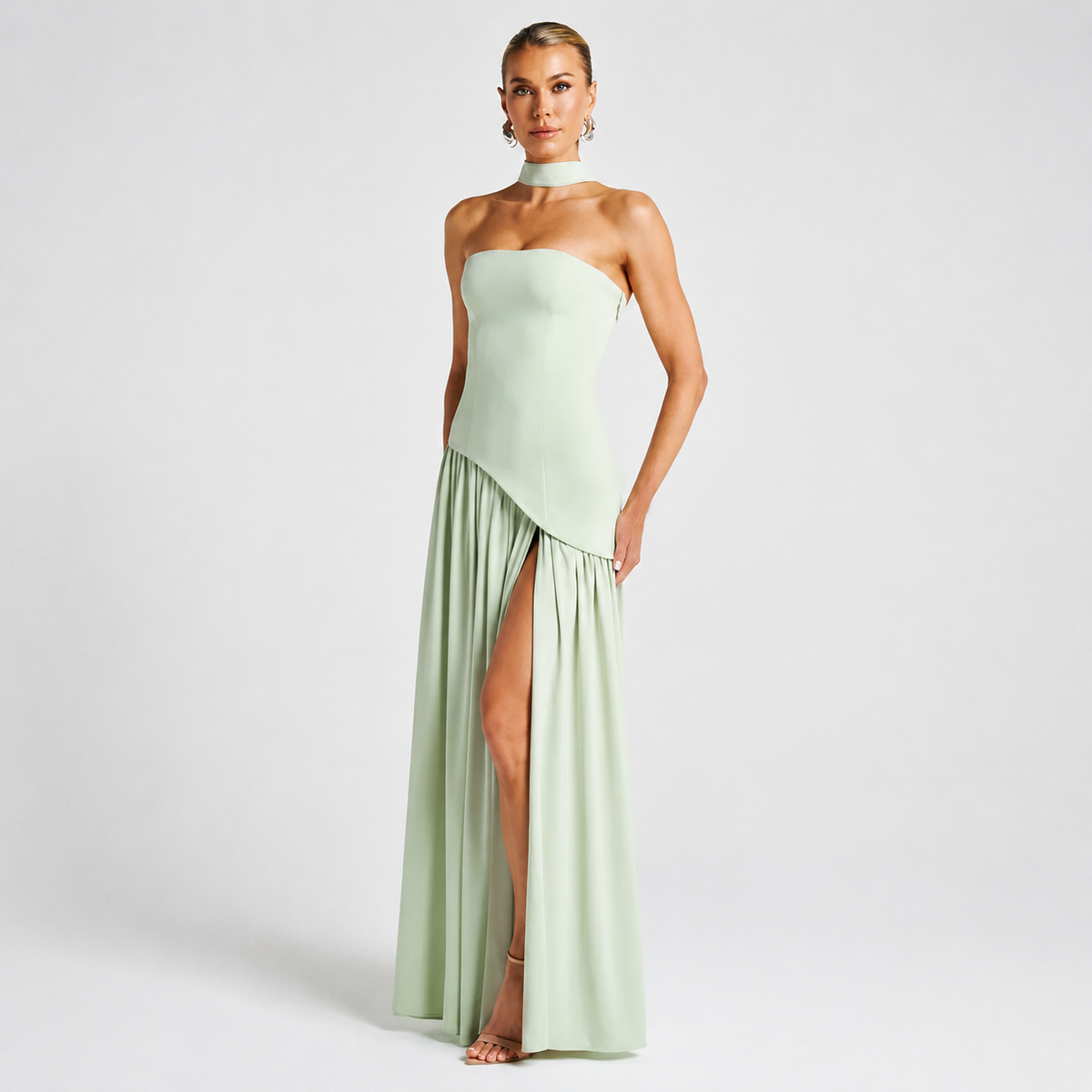 Fatimea - Elegantes langes Kleid mit Tubetop