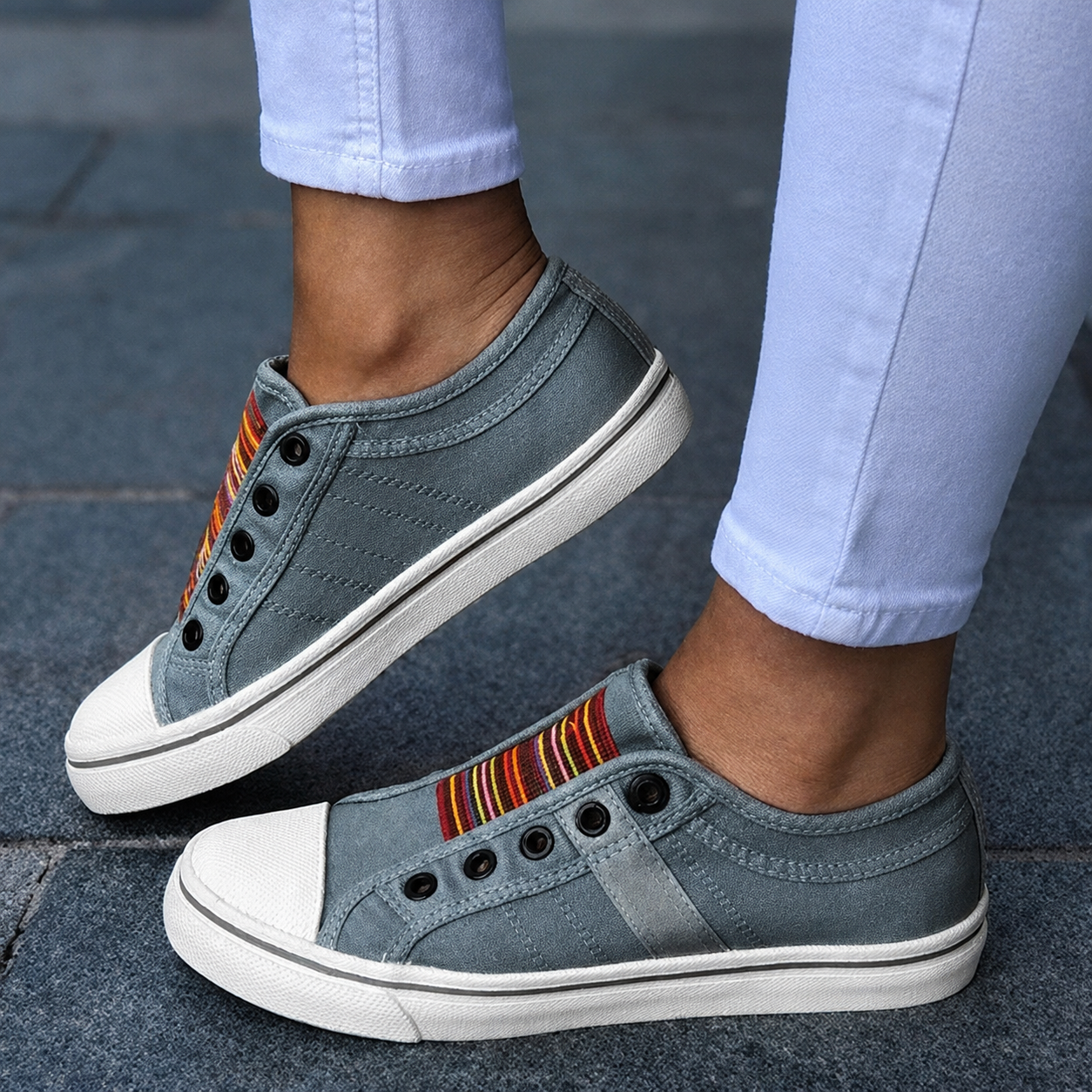 Jorrie - Klassische flexible Schuhe aus Segelstoff