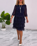 Bezia - Stilvolles Geschichtetes Midi-Kleid