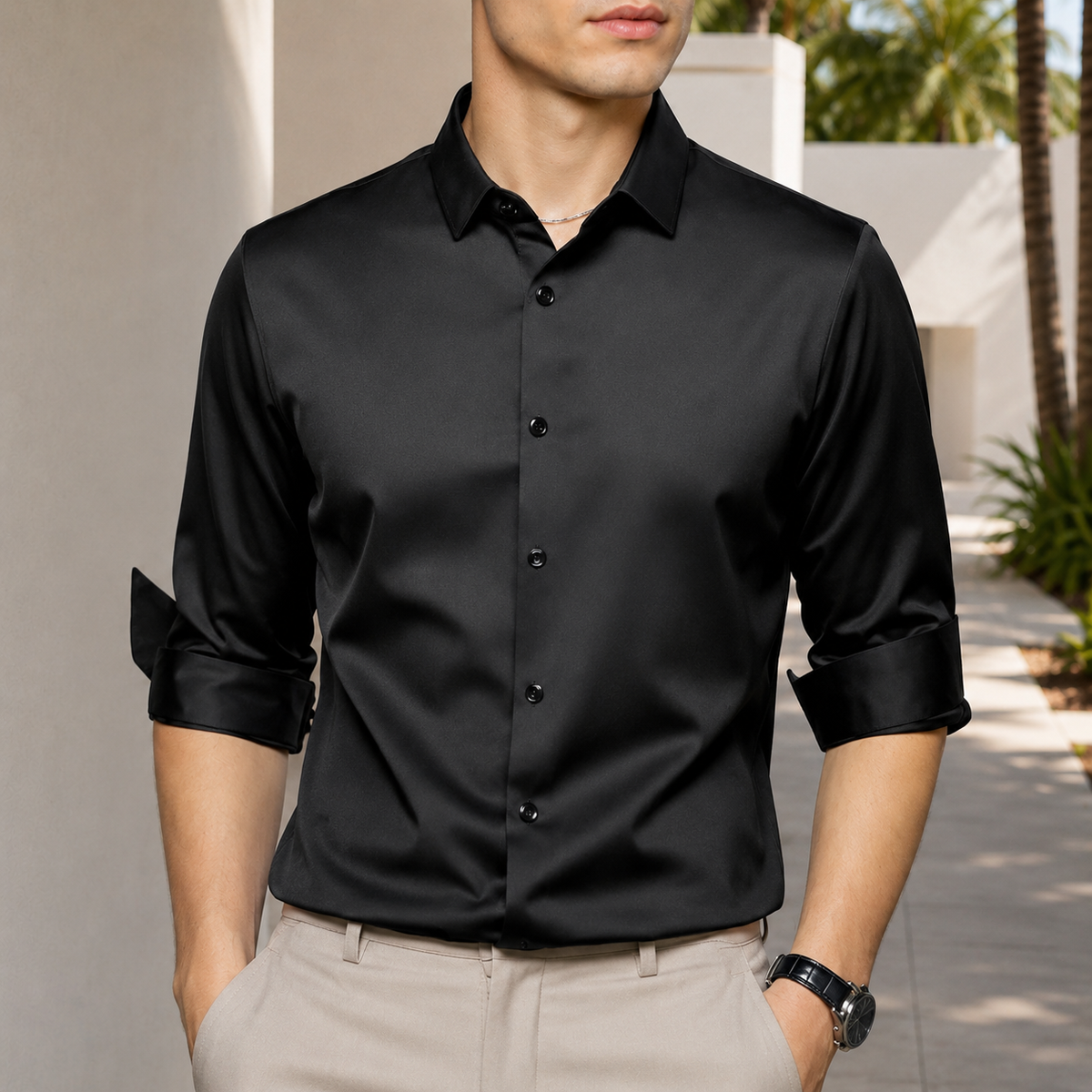 Esmaeel - Bequemes, knitterfreies Poloshirt