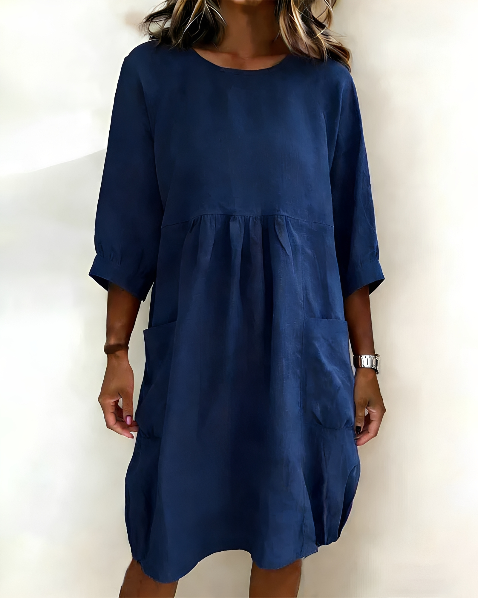Shadia - Lässiges Lockeres Midikleid