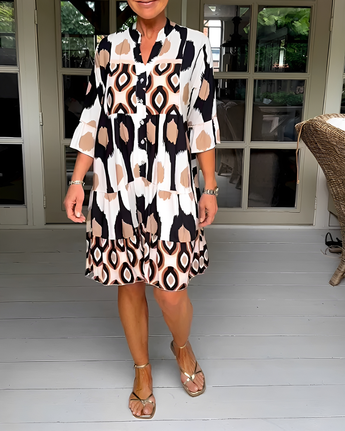 Faiza - Stilvolles Lockere Minikleid